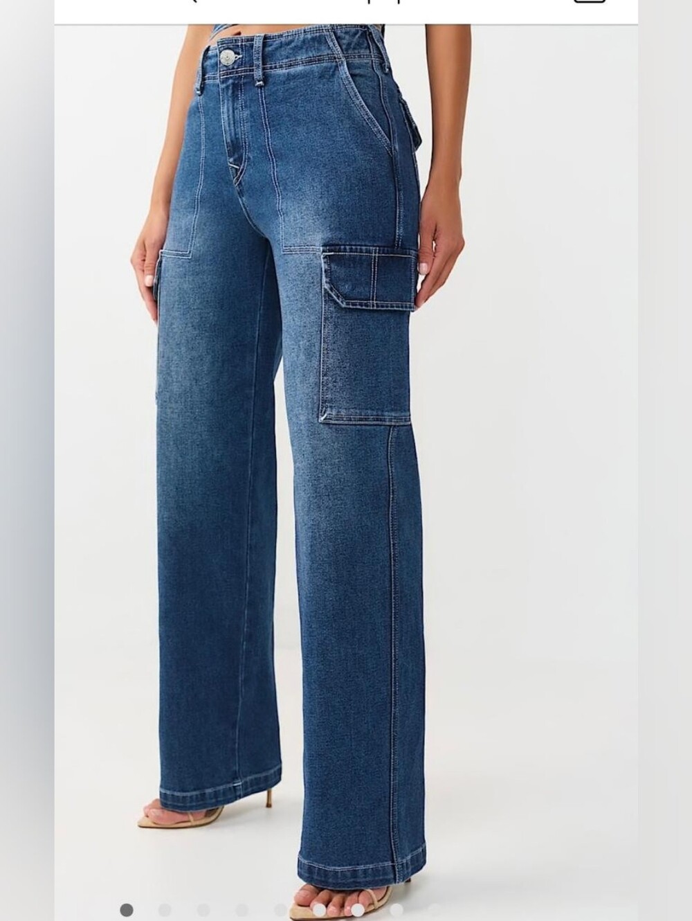 🔥 TRUE RELIGION Cargo Jeans Women’s Size 27 NWT 🔥 Medium Tide Wash | Style 600